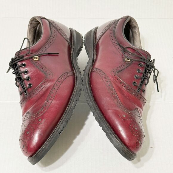 Footjoy Classics Golf Shoes Cleats 9.5C Wingtip Oxford Lace Up Spikeless 55608 main image 6